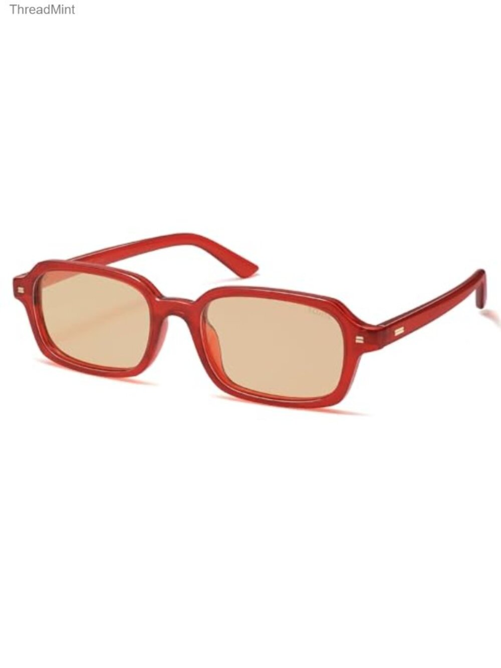 Polarized Rectangle Thin Frame Sunglasses UV400 TAC Lenses